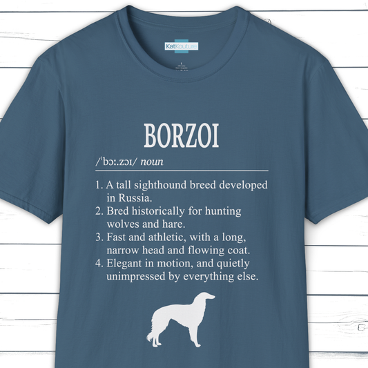 Borzoi Definition T-Shirt Dictionary Dogs Collection