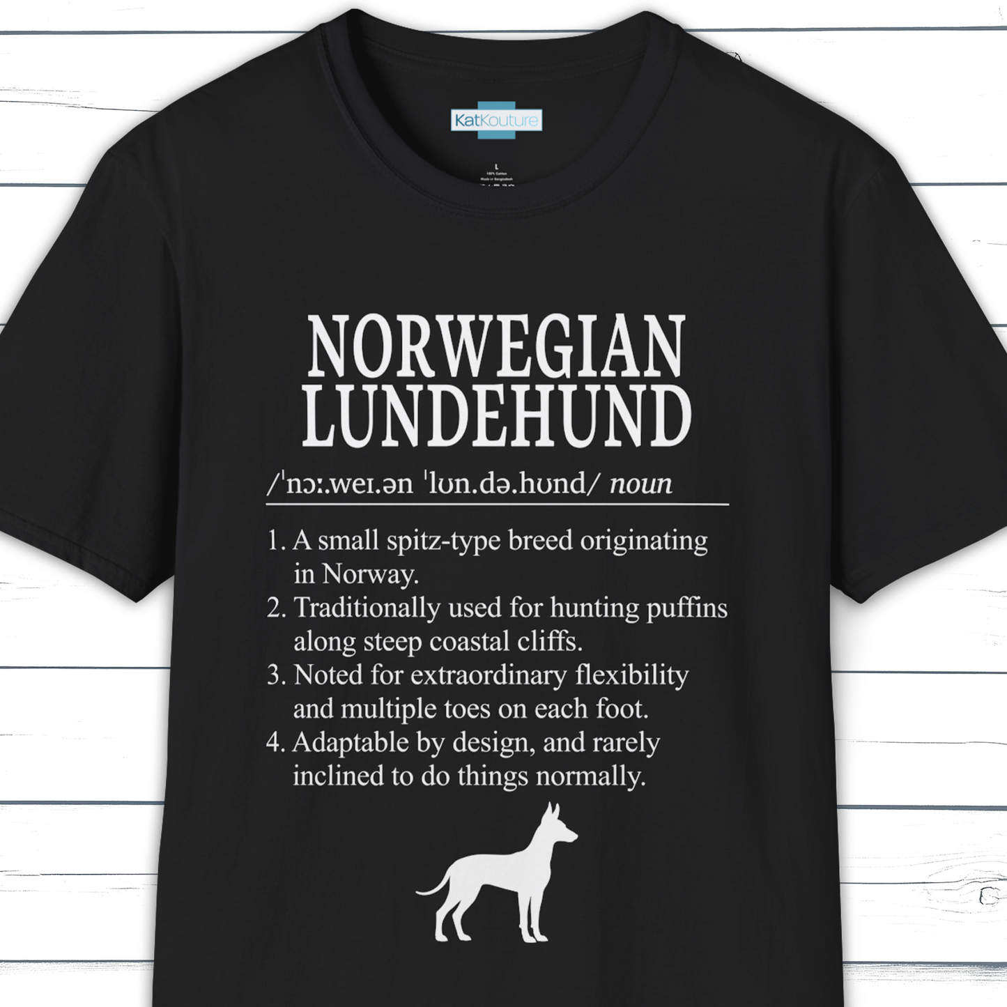 Norwegian Lundehund Definition T-Shirt Dictionary Dogs Collection