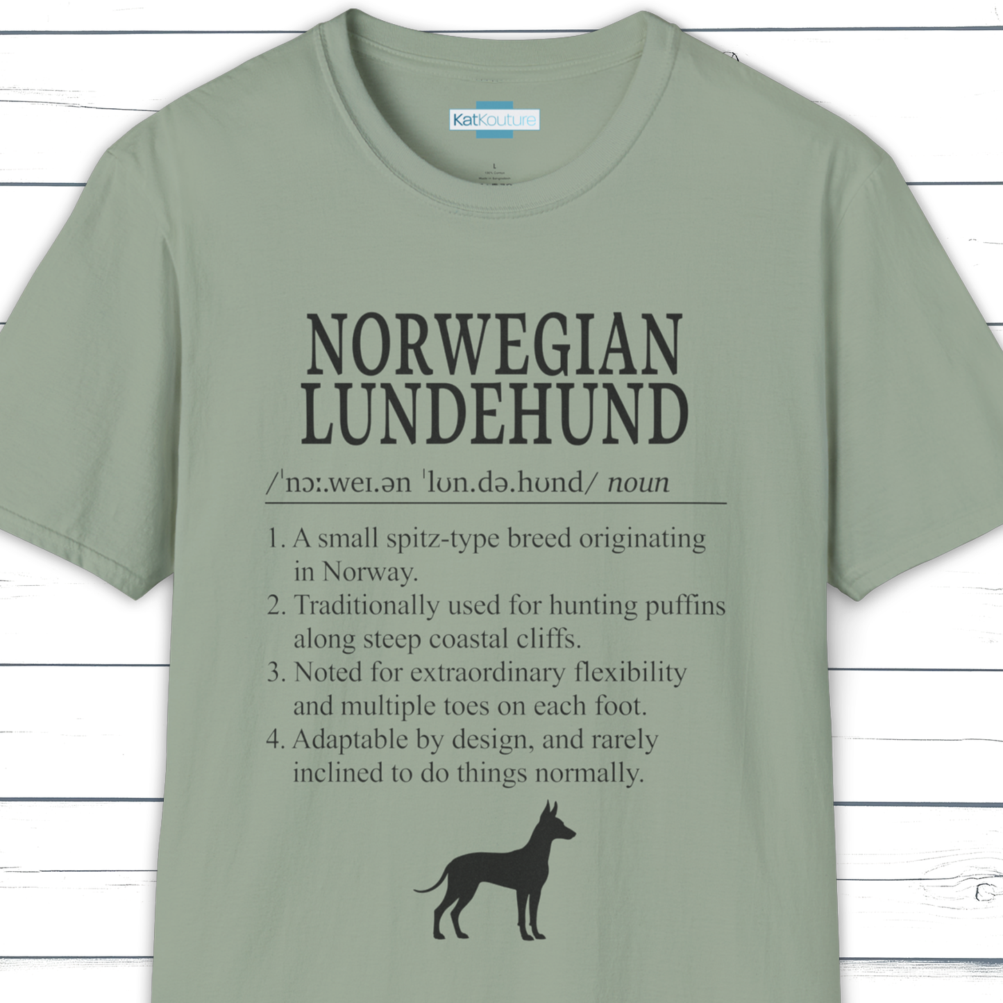 Norwegian Lundehund Definition T-Shirt Dictionary Dogs Collection