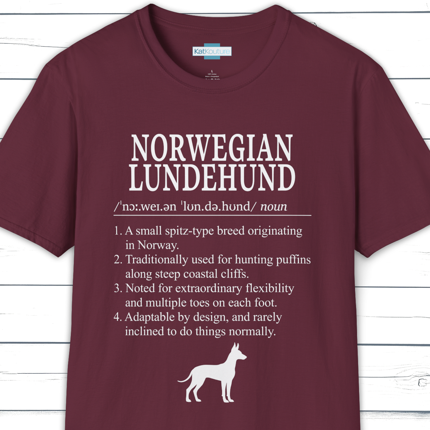Norwegian Lundehund Definition T-Shirt Dictionary Dogs Collection