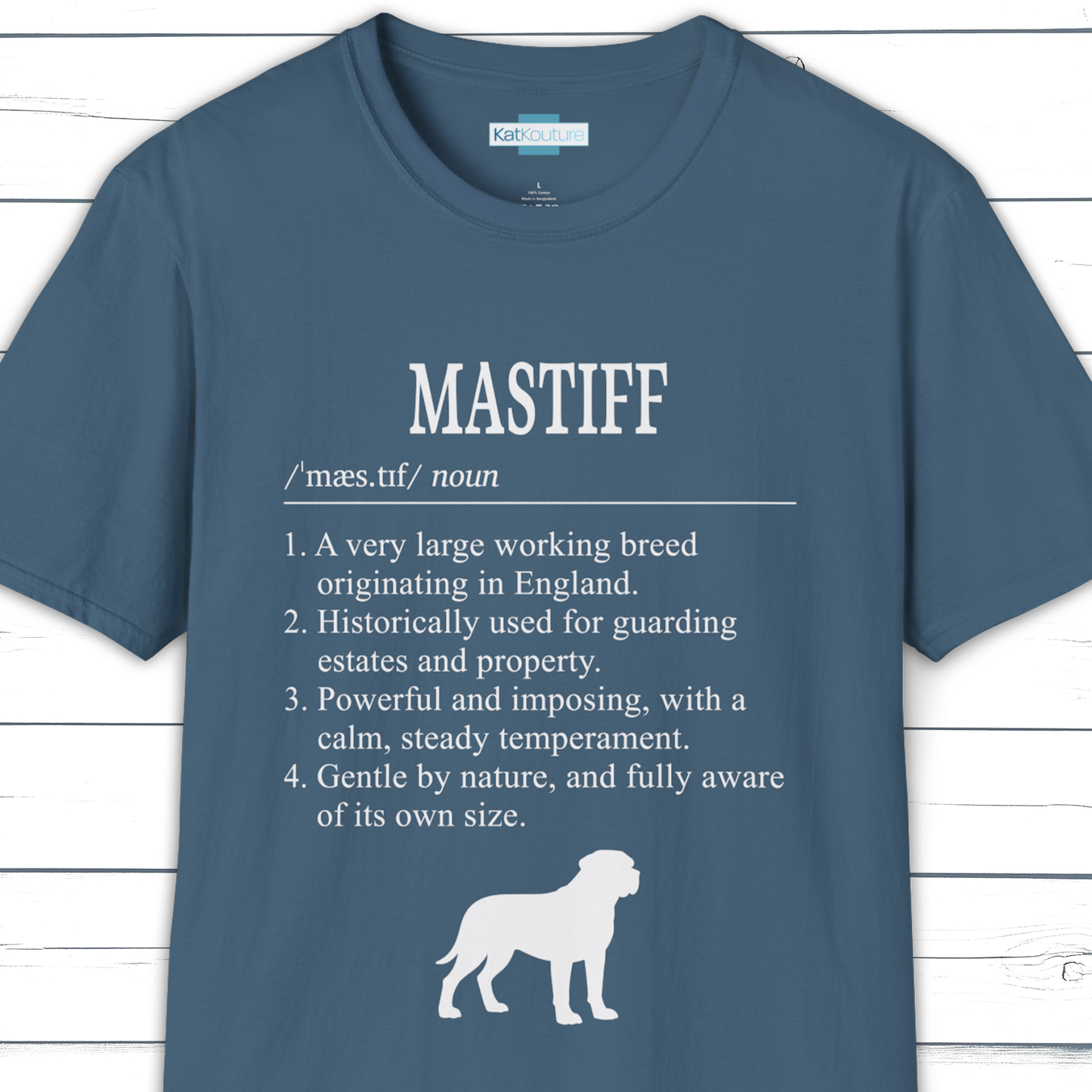 Mastiff Definition T-Shirt Dictionary Dogs Collection
