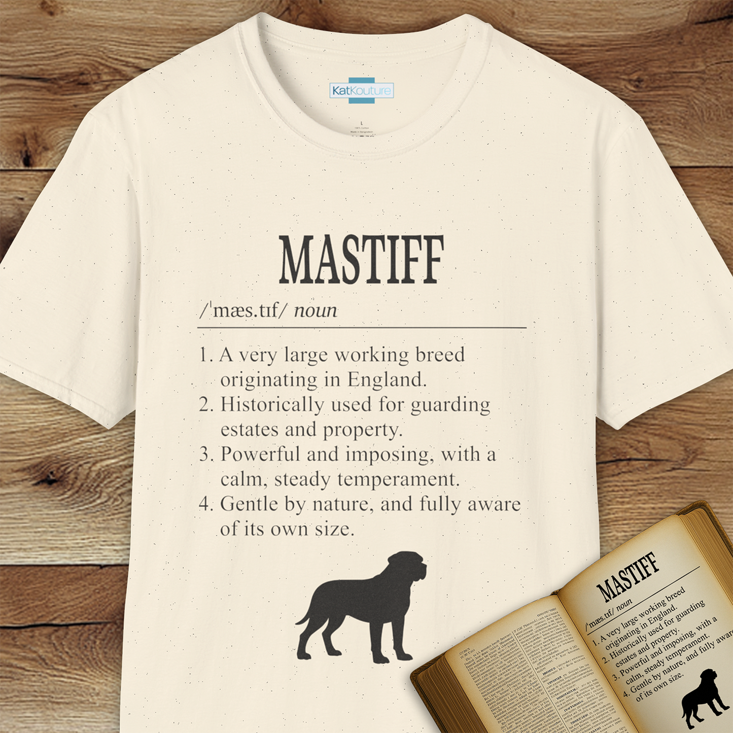 Mastiff Definition T-Shirt Dictionary Dogs Collection