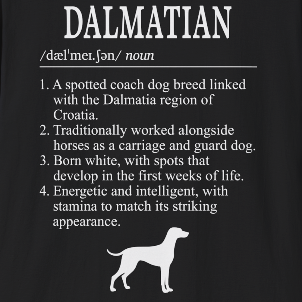 Dalmatian Definition T-Shirt Dictionary Dogs Collection