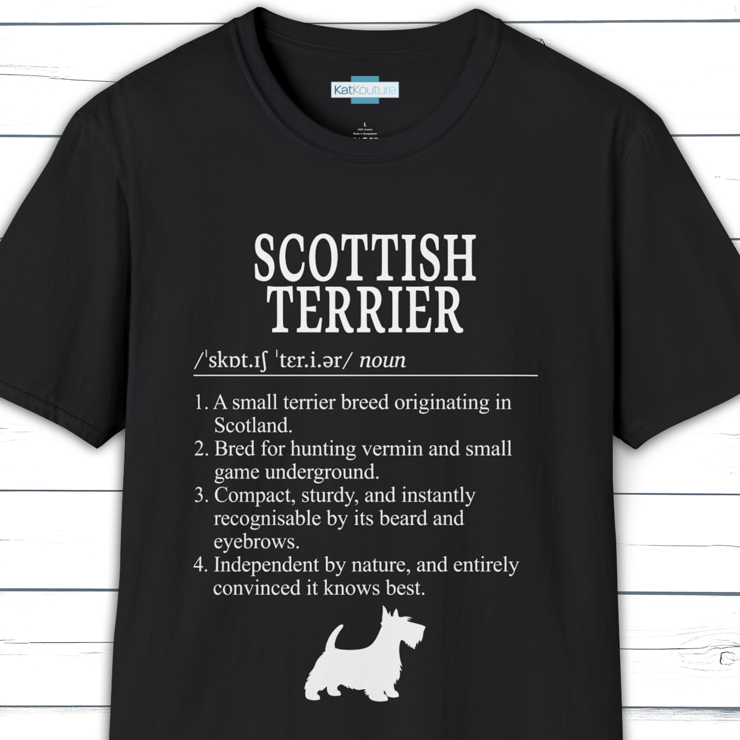 Scottish Terrier Definition T-Shirt Dictionary Dogs Collection