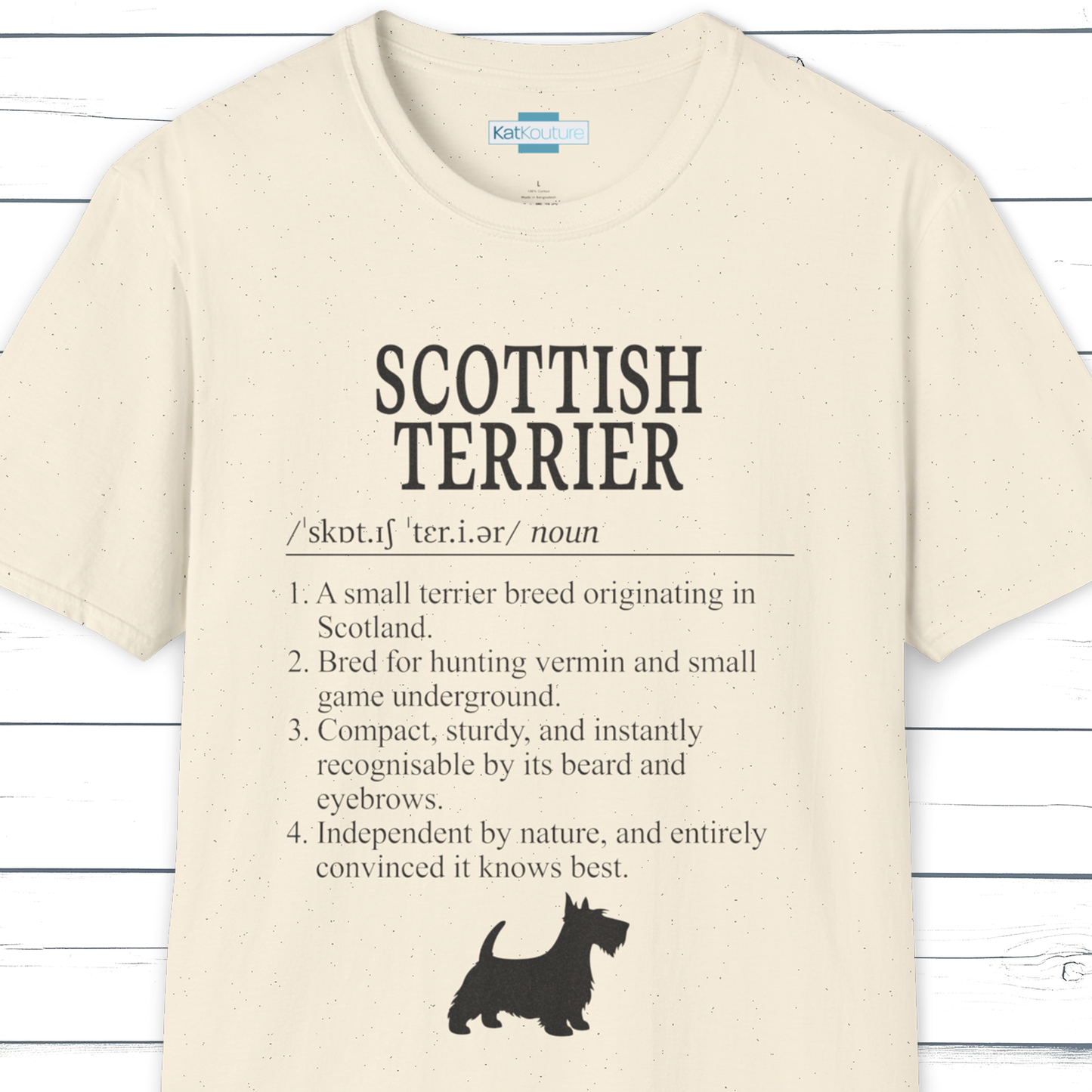 Scottish Terrier Definition T-Shirt Dictionary Dogs Collection