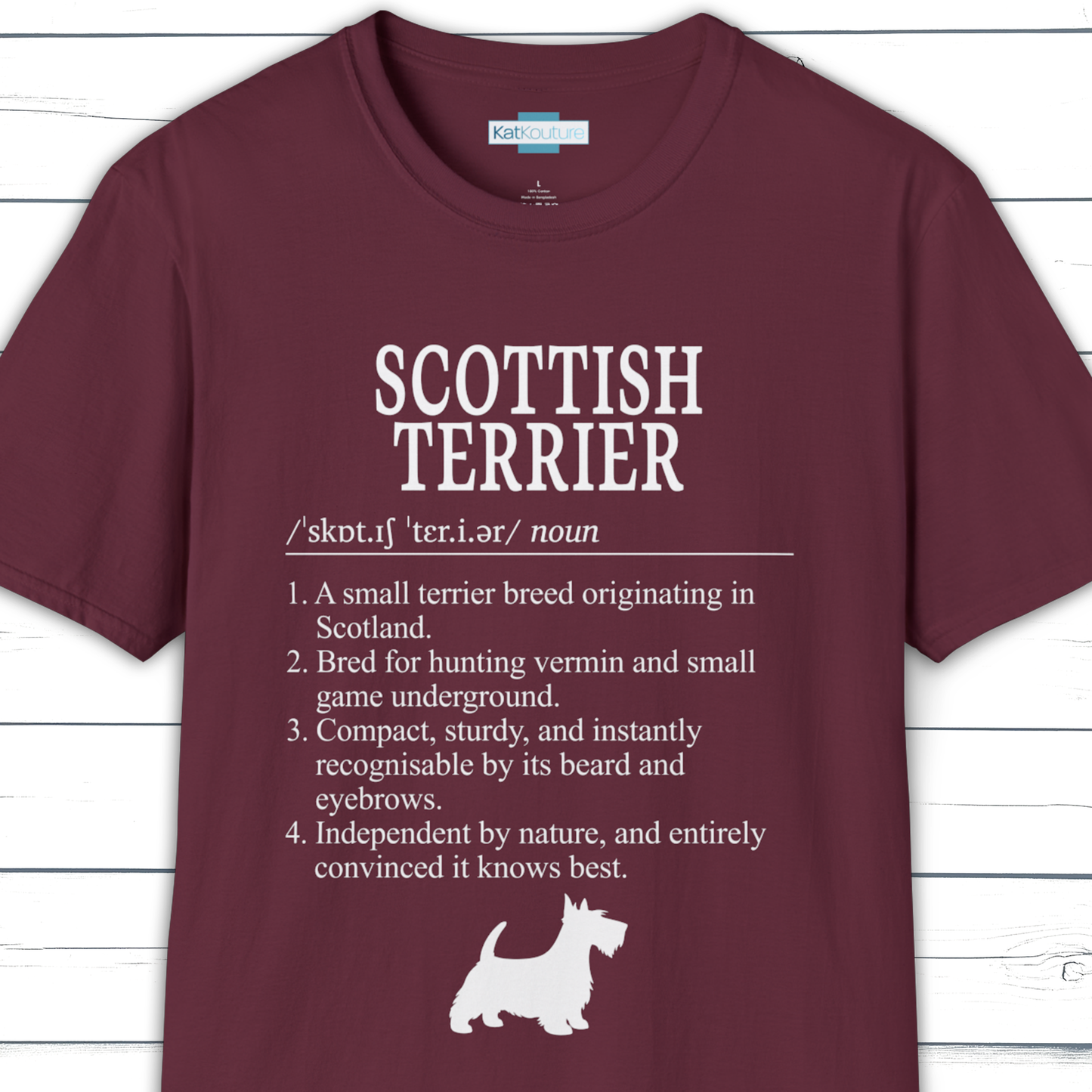 Scottish Terrier Definition T-Shirt Dictionary Dogs Collection