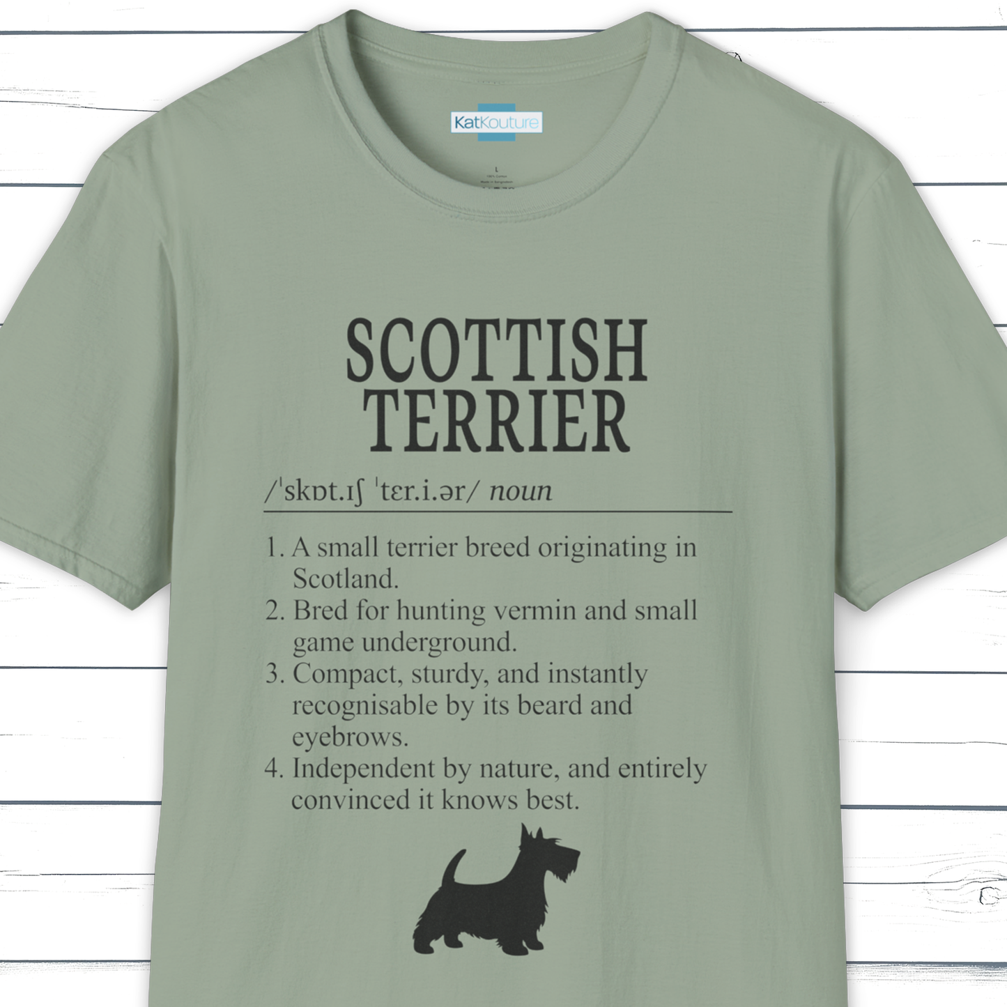 Scottish Terrier Definition T-Shirt Dictionary Dogs Collection