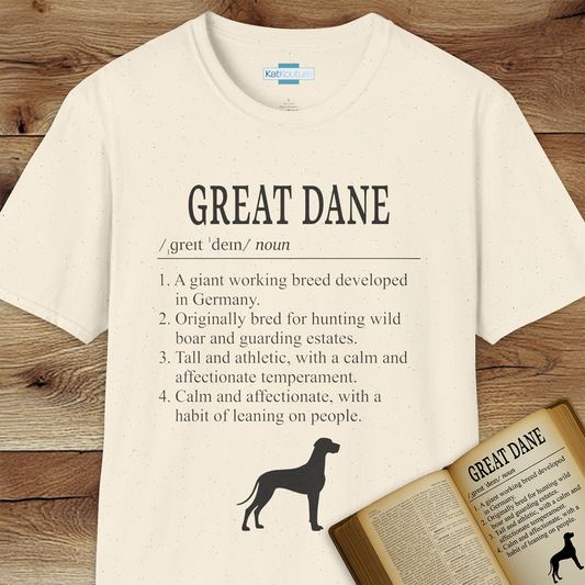 Great Dane Definition T-Shirt Dictionary Dogs Collection