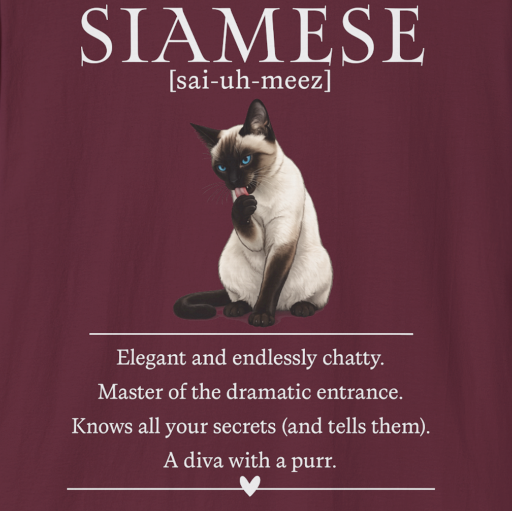 Siamese Definition T-Shirt – Cat Chronicles