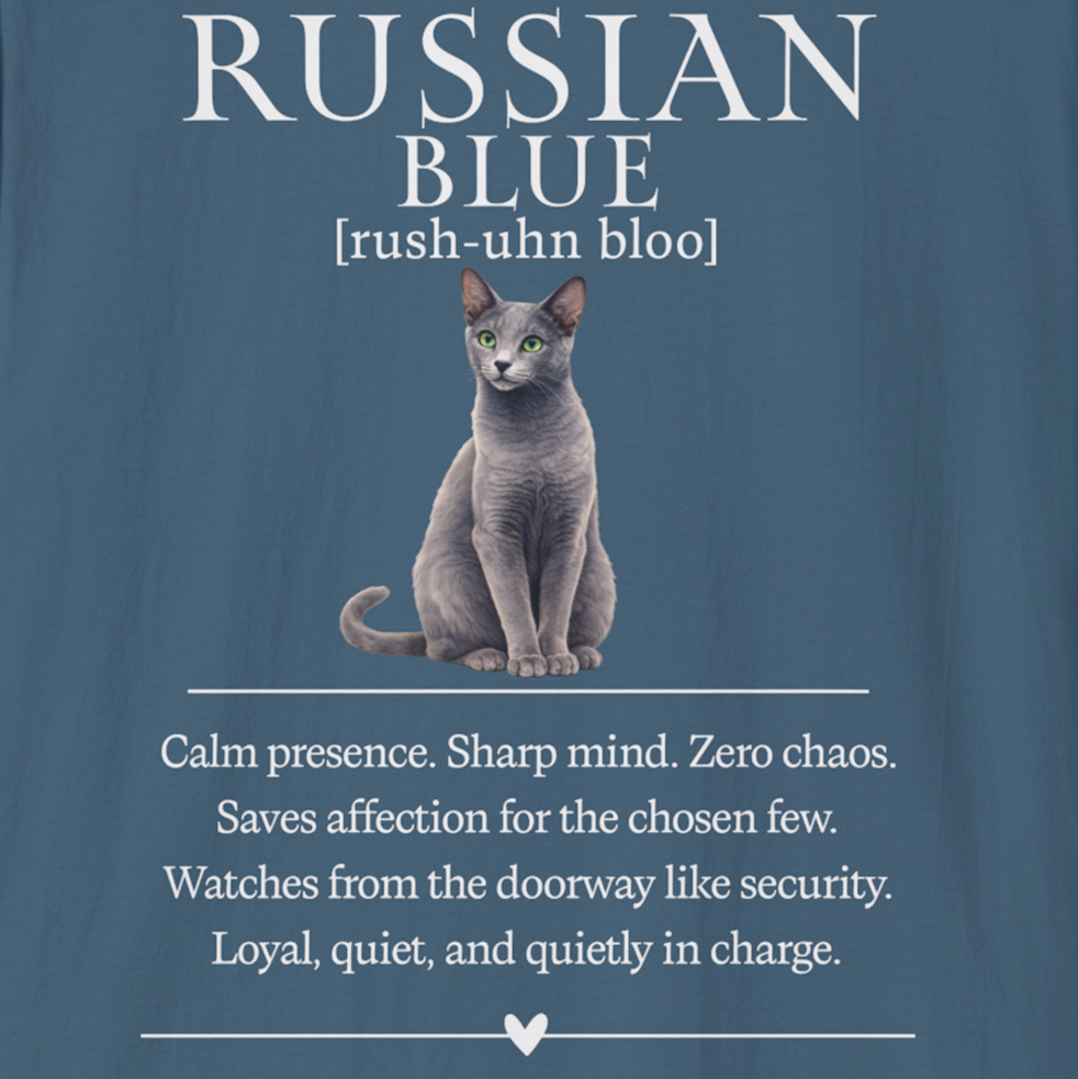 Russian Blue Definition T-Shirt – Cat Chronicles