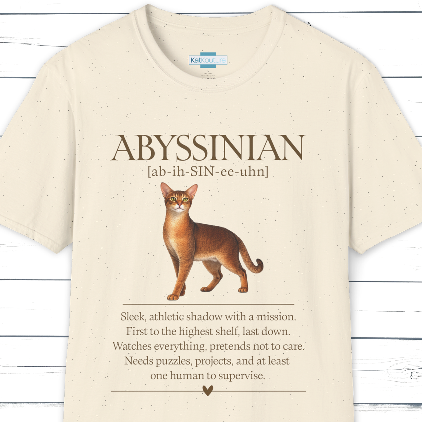 Abyssinian Definition T-Shirt – Cat Chronicles