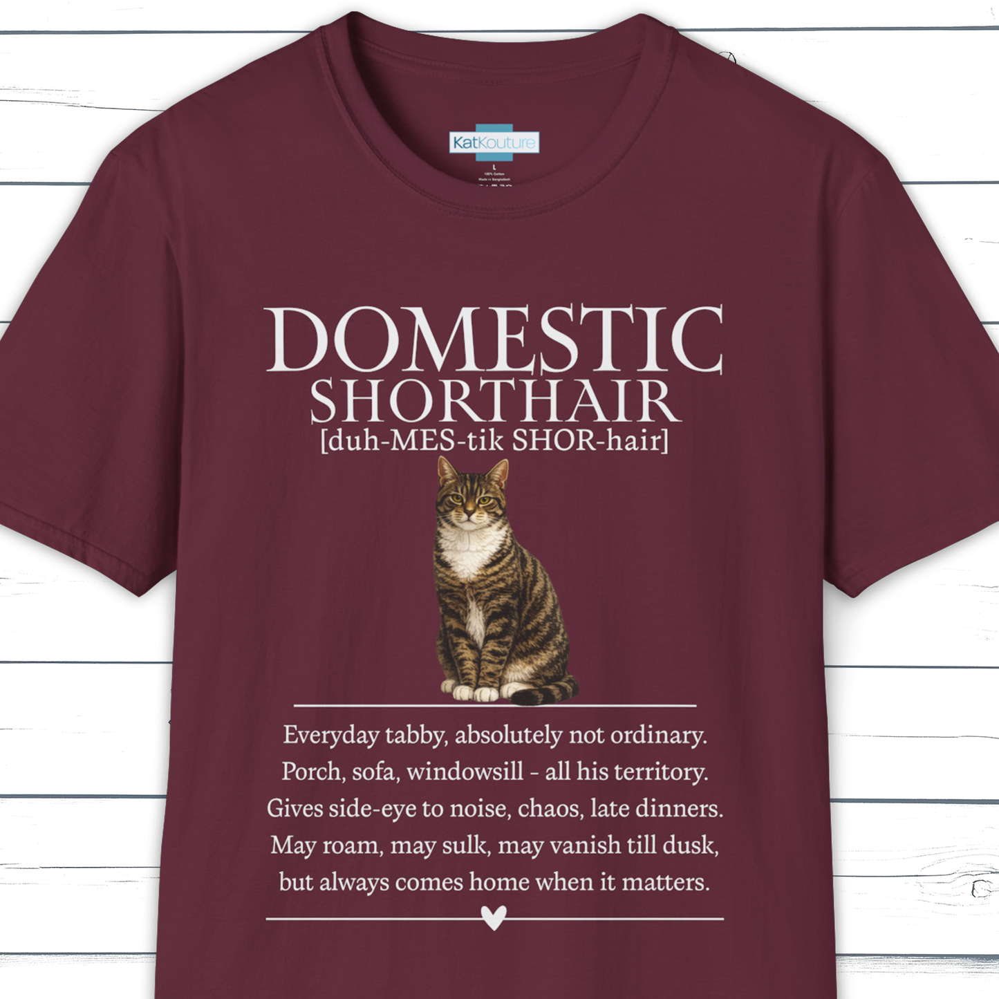 Domestic Shorthair Definition T-Shirt – Cat Chronicles