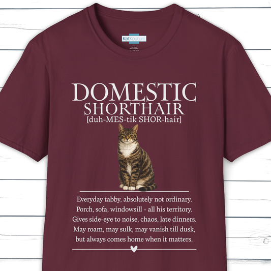 Domestic Shorthair Definition T-Shirt – Cat Chronicles