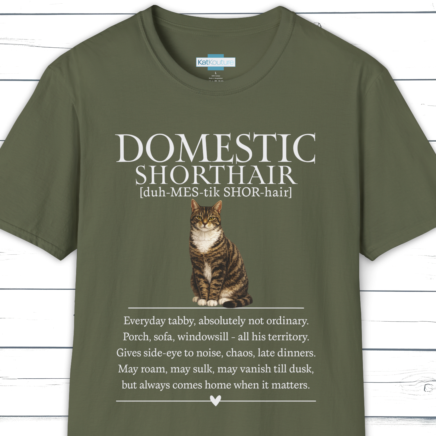 Domestic Shorthair Definition T-Shirt – Cat Chronicles