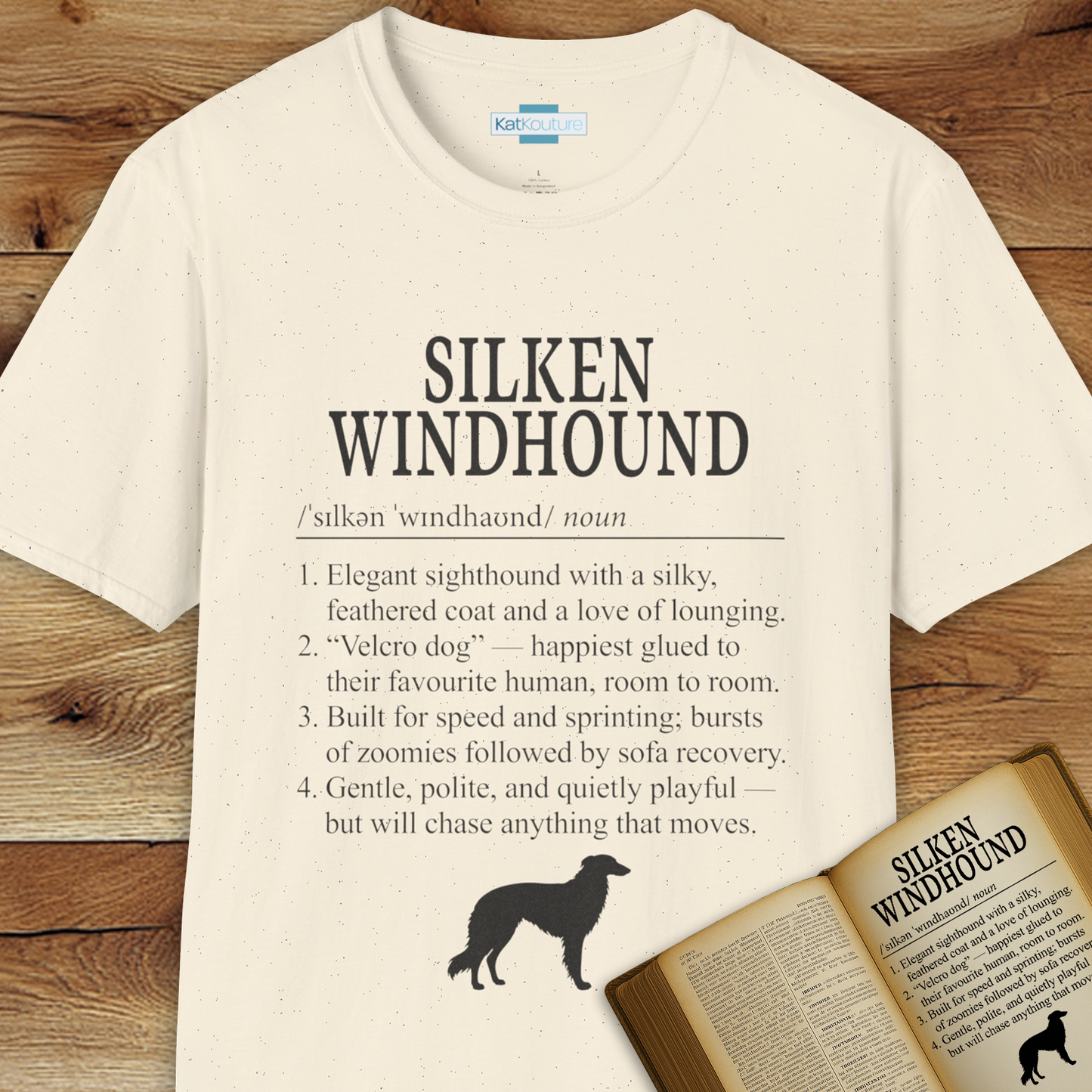 Silken Windhound Definition T-Shirt Dictionary Dogs Collection