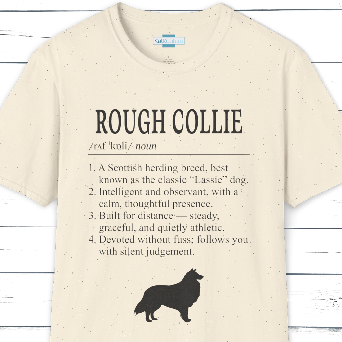 Rough Collie T-Shirt Dictionary Dogs Collection