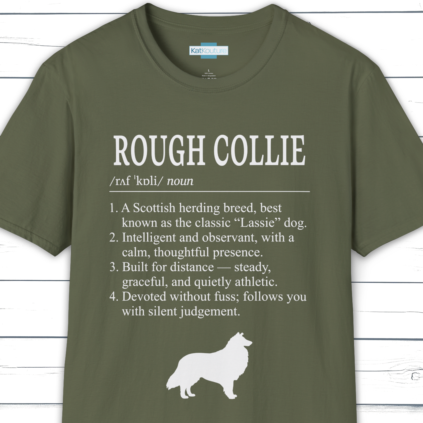Rough Collie T-Shirt Dictionary Dogs Collection