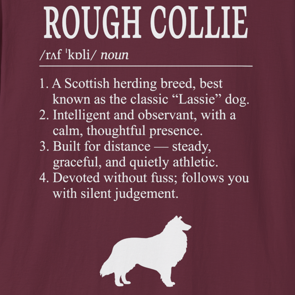 Rough Collie T-Shirt Dictionary Dogs Collection