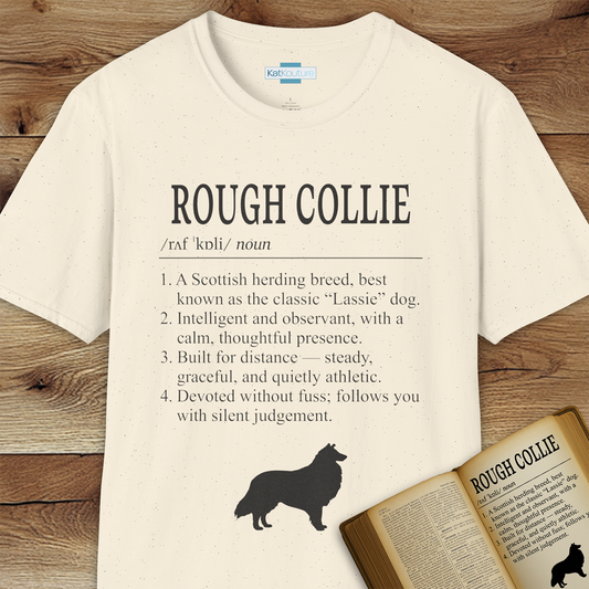 Rough Collie T-Shirt Dictionary Dogs Collection