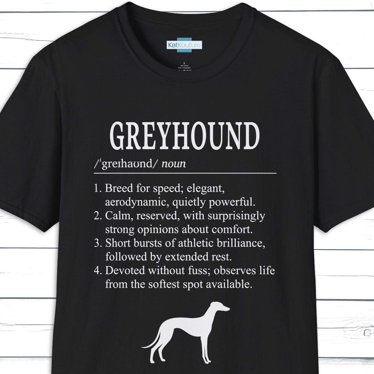 Greyhound T-Shirt Dictionary Dogs Collection