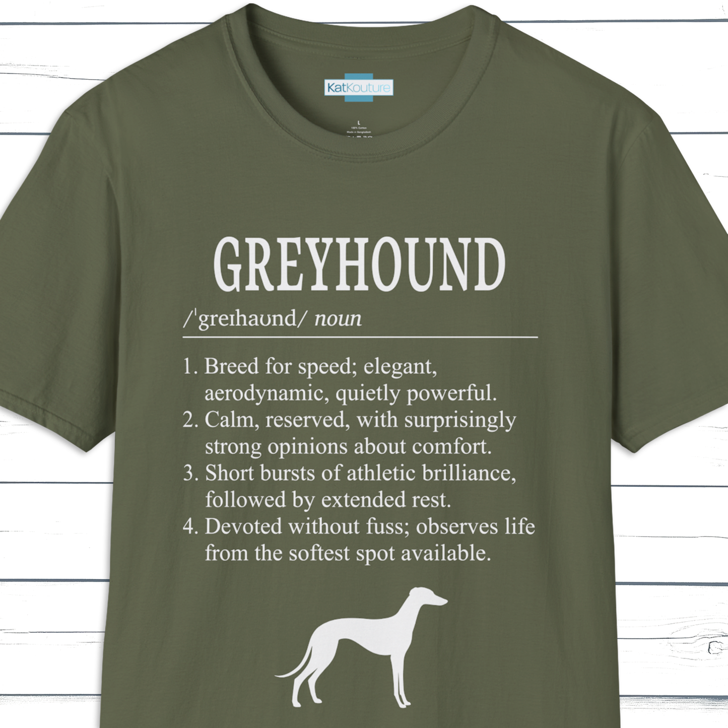 Greyhound T-Shirt Dictionary Dogs Collection