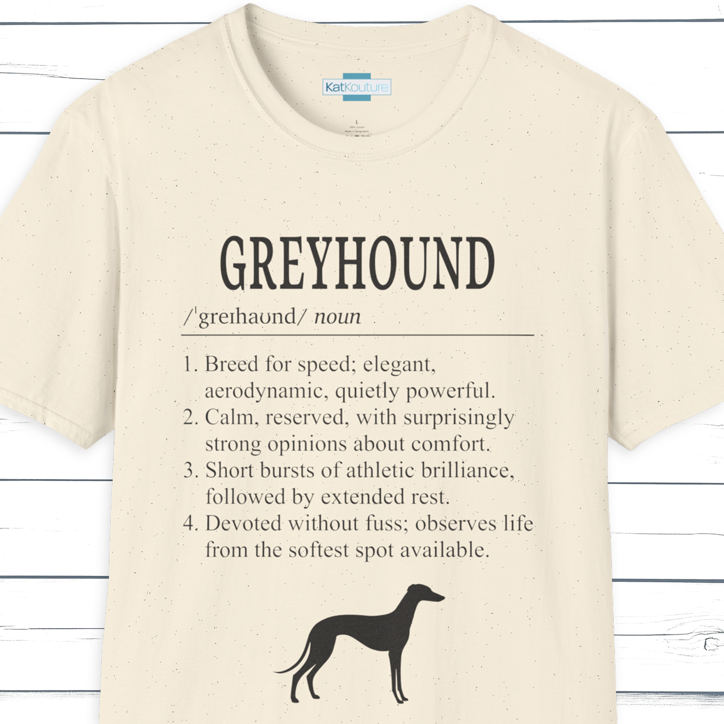 Greyhound T-Shirt Dictionary Dogs Collection