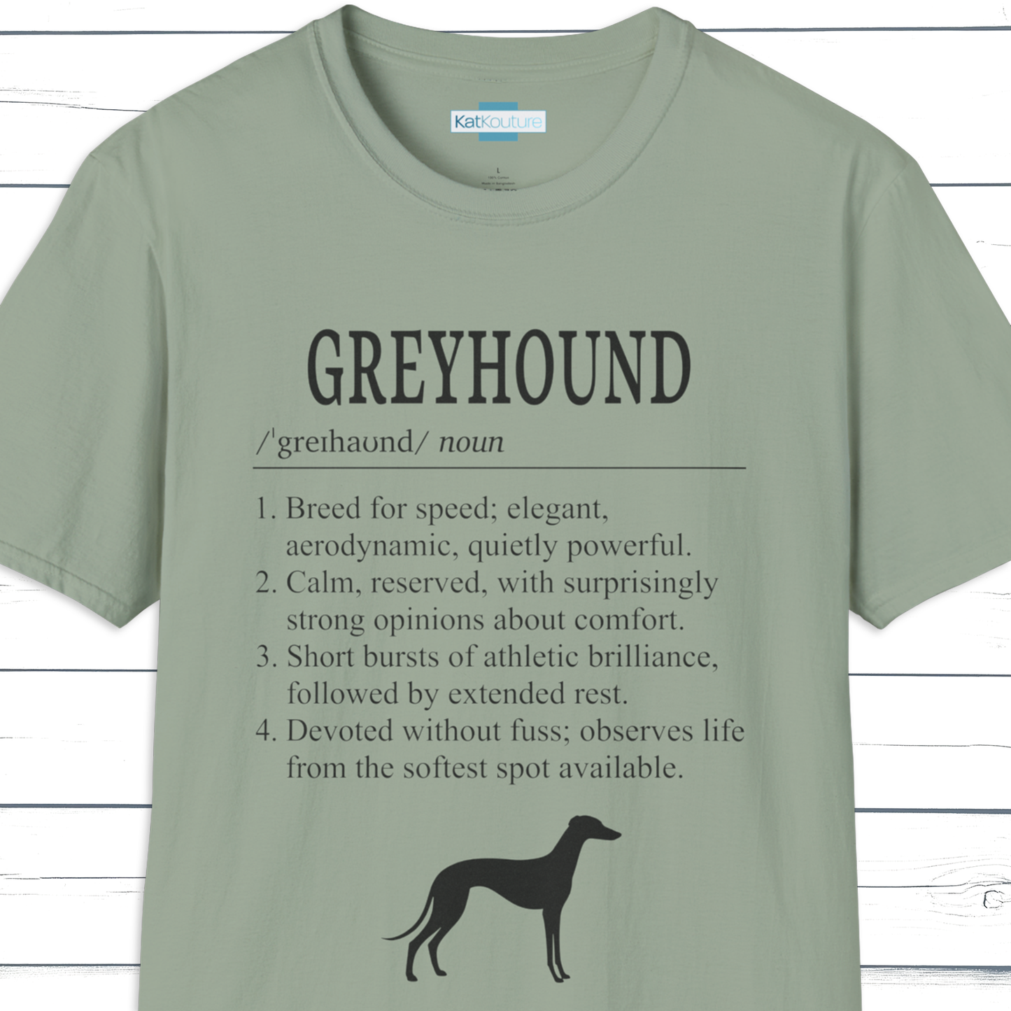 Greyhound T-Shirt Dictionary Dogs Collection