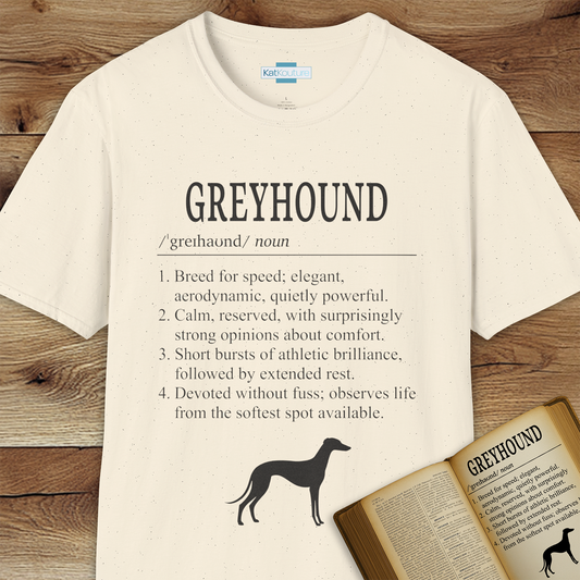 Greyhound T-Shirt Dictionary Dogs Collection