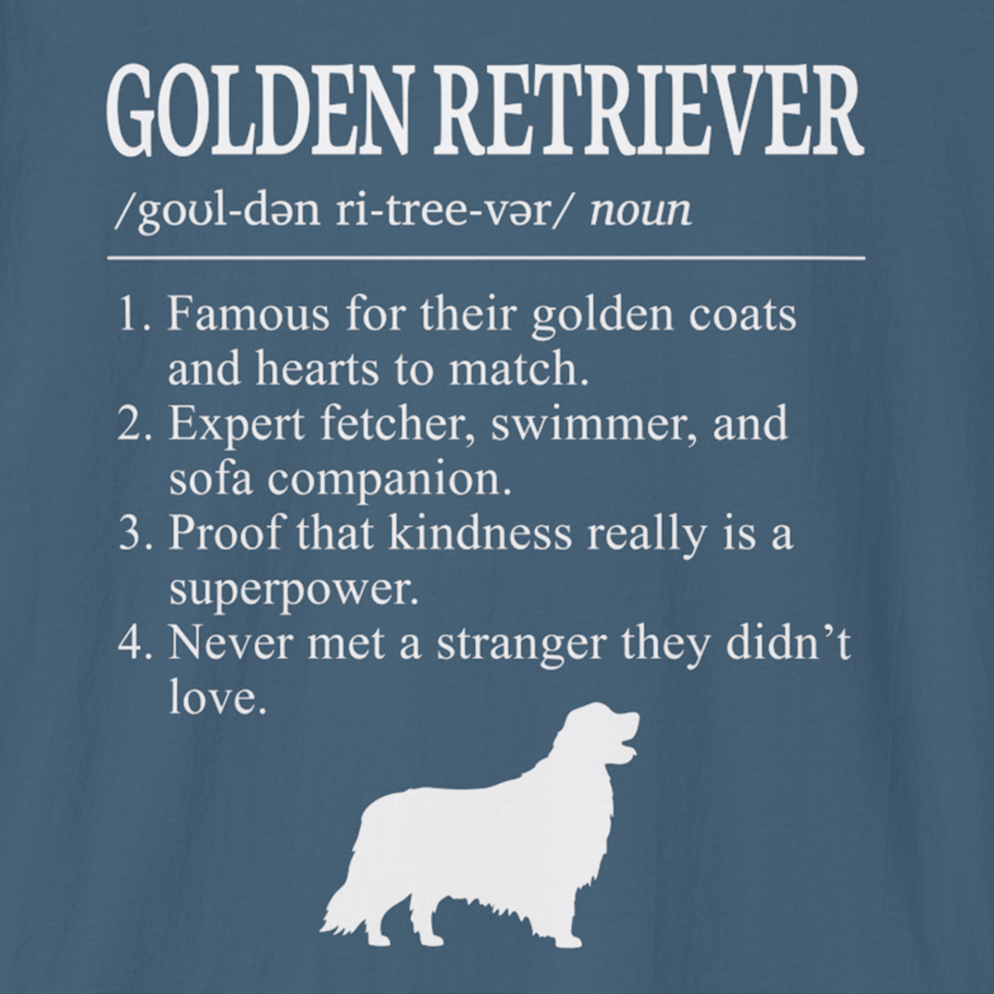 Golden Retriever Definition T-Shirt Dictionary Dogs Collection