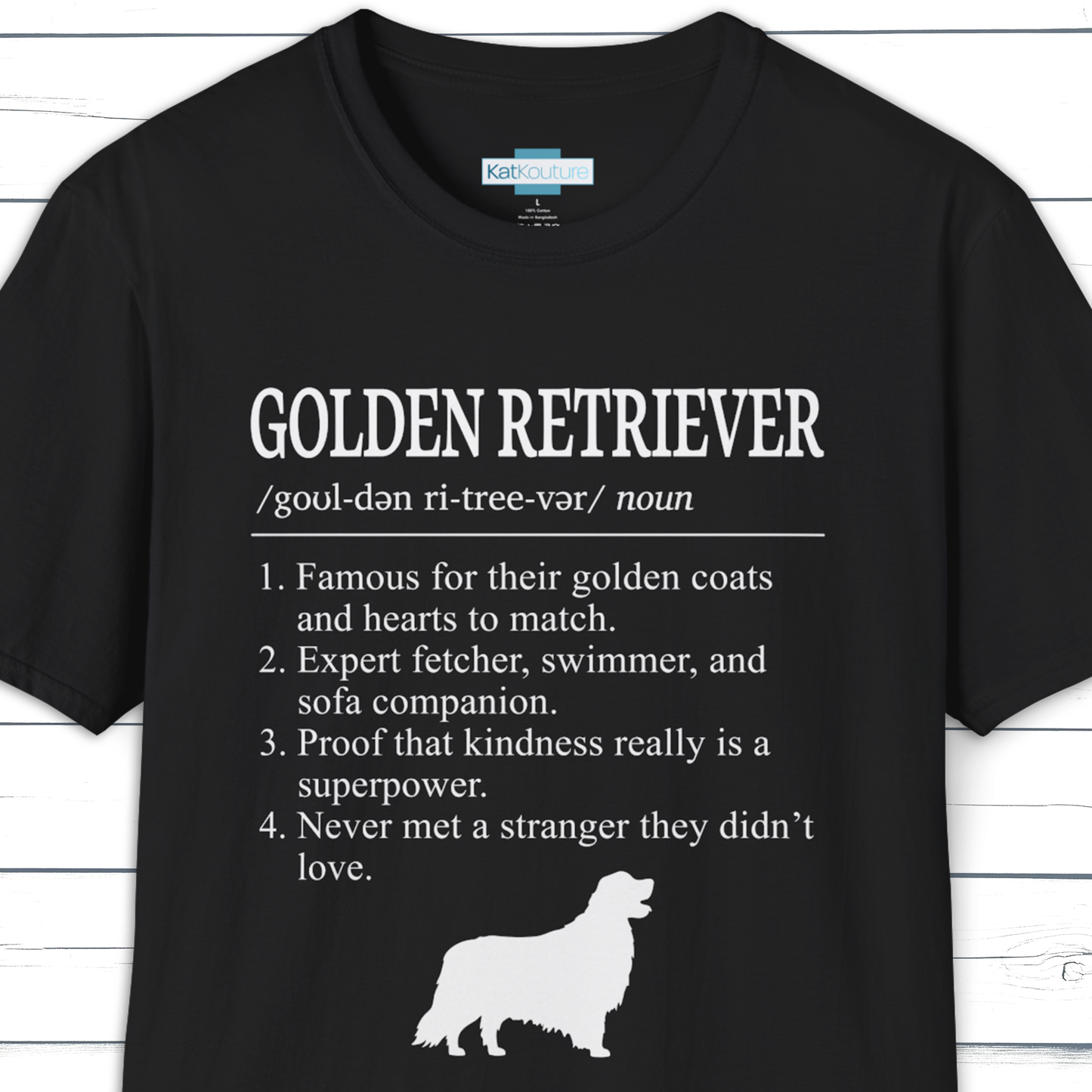 Golden Retriever Definition T-Shirt Dictionary Dogs Collection