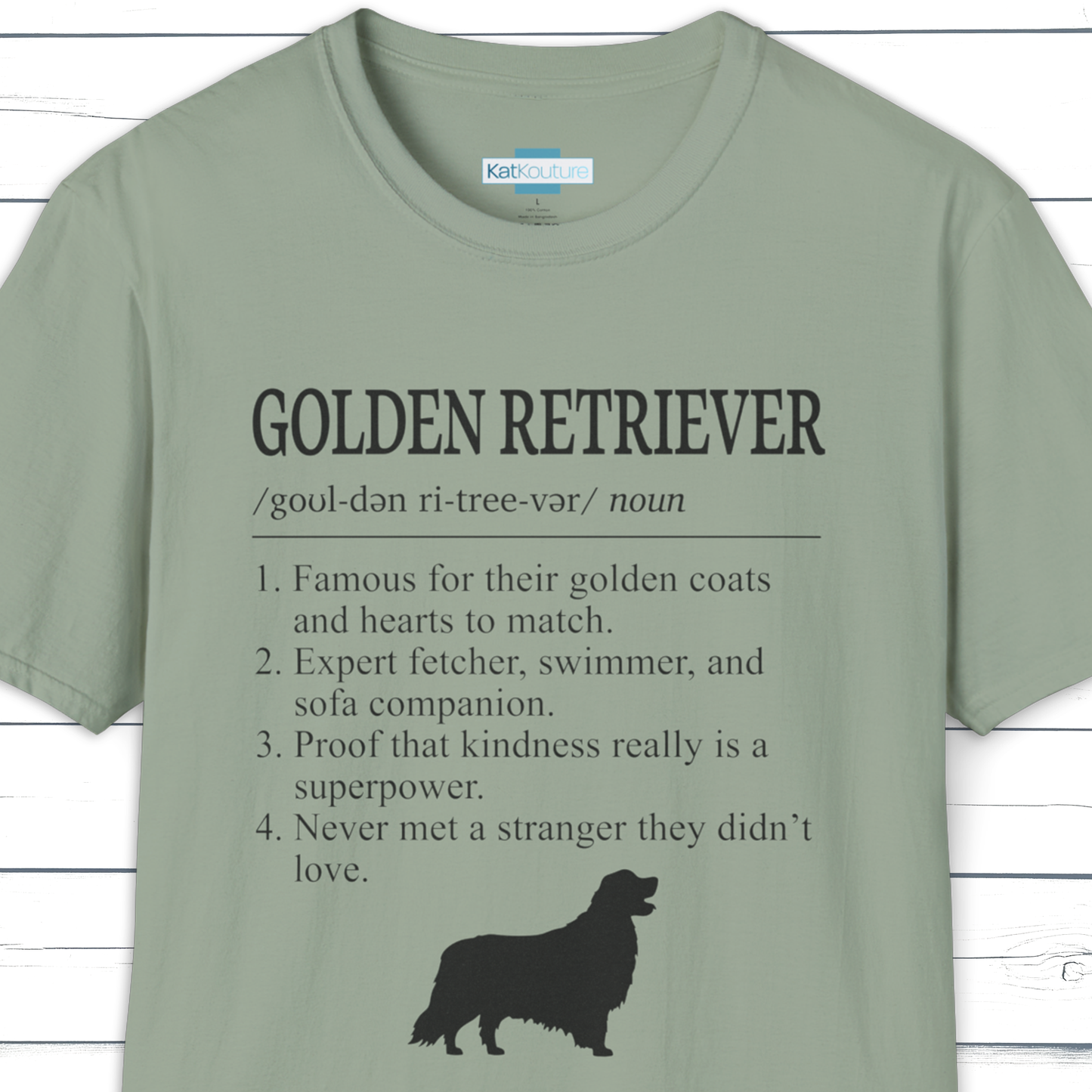 Golden Retriever Definition T-Shirt Dictionary Dogs Collection