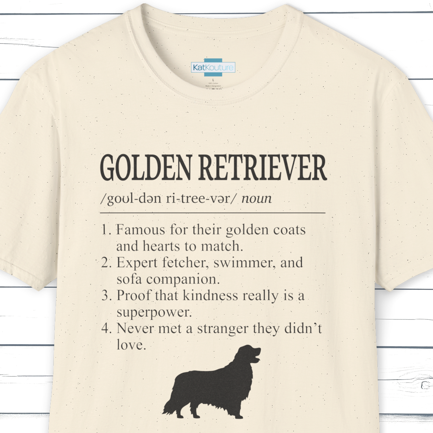 Golden Retriever Definition T-Shirt Dictionary Dogs Collection