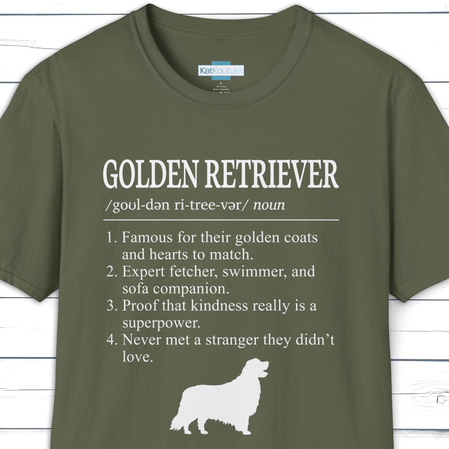 Golden Retriever Definition T-Shirt Dictionary Dogs Collection