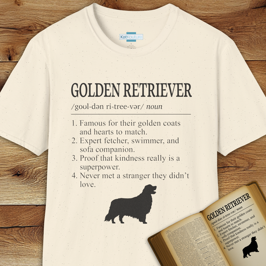 Golden Retriever Definition T-Shirt Dictionary Dogs Collection