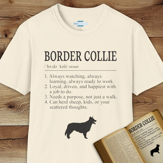 Border Collie Definition T-Shirt Dictionary Dogs Collection