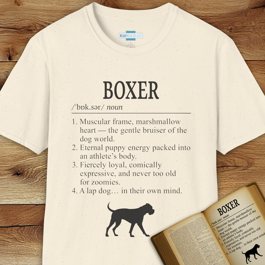 Boxer Definition T-Shirt Dictionary Dogs Collection
