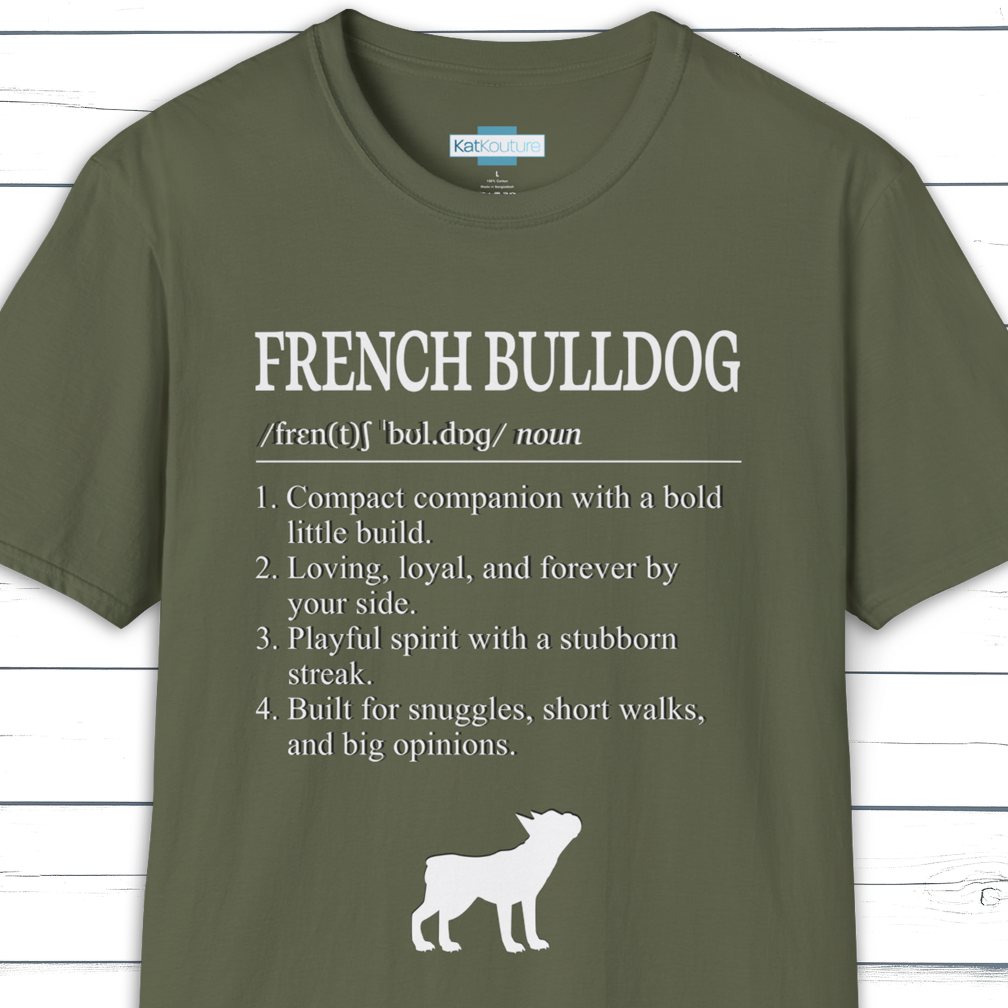 French Bulldog Definition T-Shirt Dictionary Dogs Collection