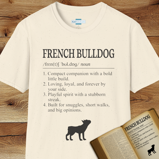 French Bulldog Definition T-Shirt Dictionary Dogs Collection