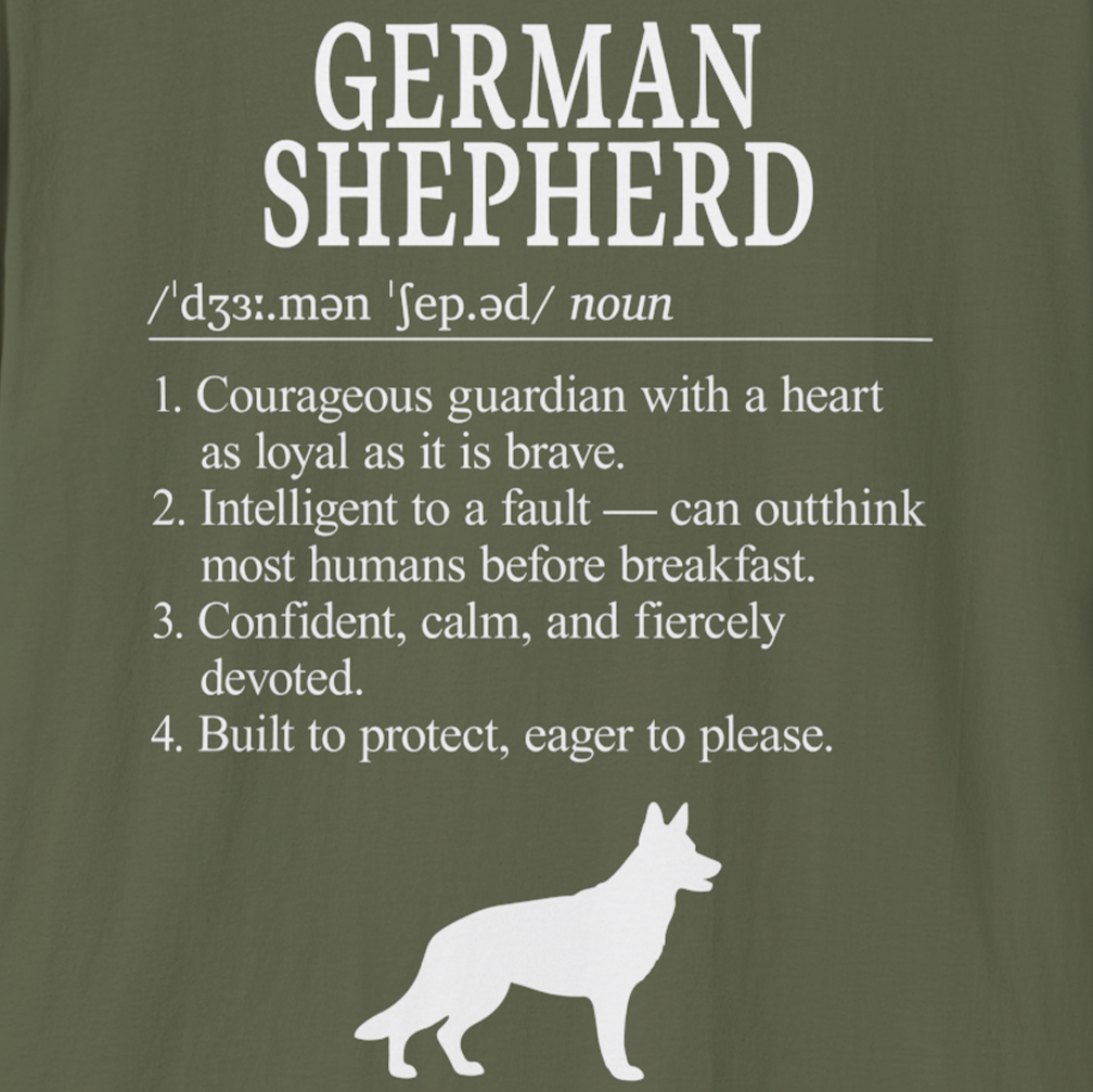 German Shepherd Definition T-Shirt – Dictionary Dogs Collection