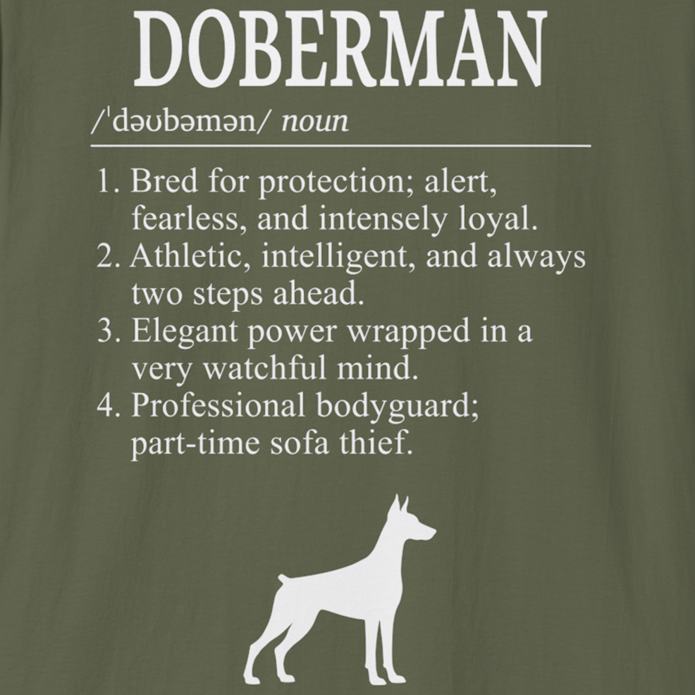 Doberman Definition T-Shirt Dictionary Dogs Collection