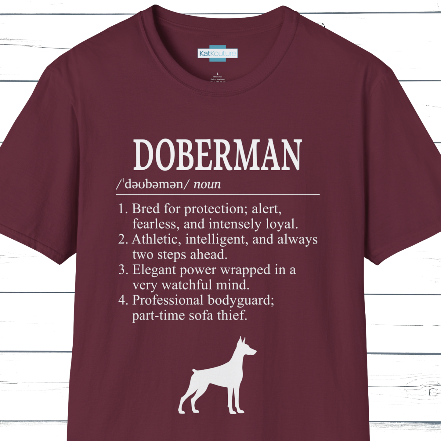 Doberman Definition T-Shirt Dictionary Dogs Collection