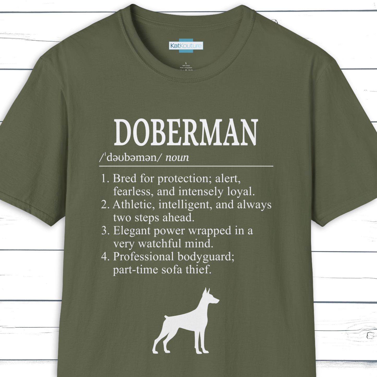 Doberman Definition T-Shirt Dictionary Dogs Collection