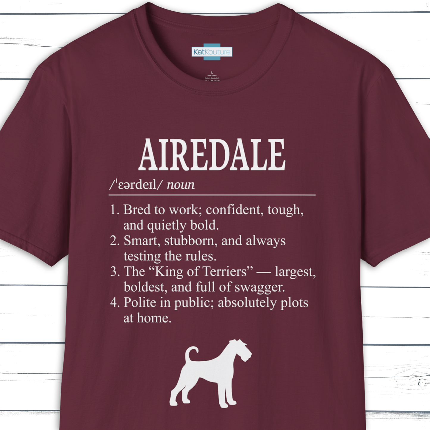 Airedale Terrier Definition T-Shirt Dictionary Dogs Collection