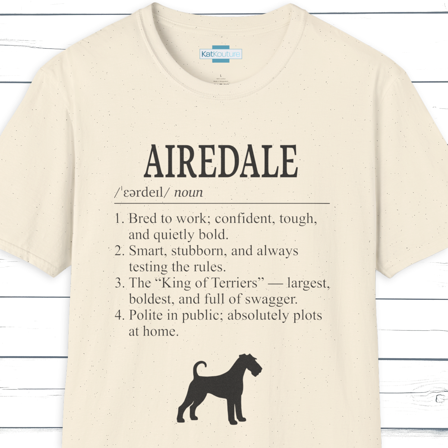 Airedale Terrier Definition T-Shirt Dictionary Dogs Collection