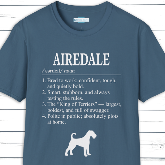 Airedale Terrier Definition T-Shirt Dictionary Dogs Collection