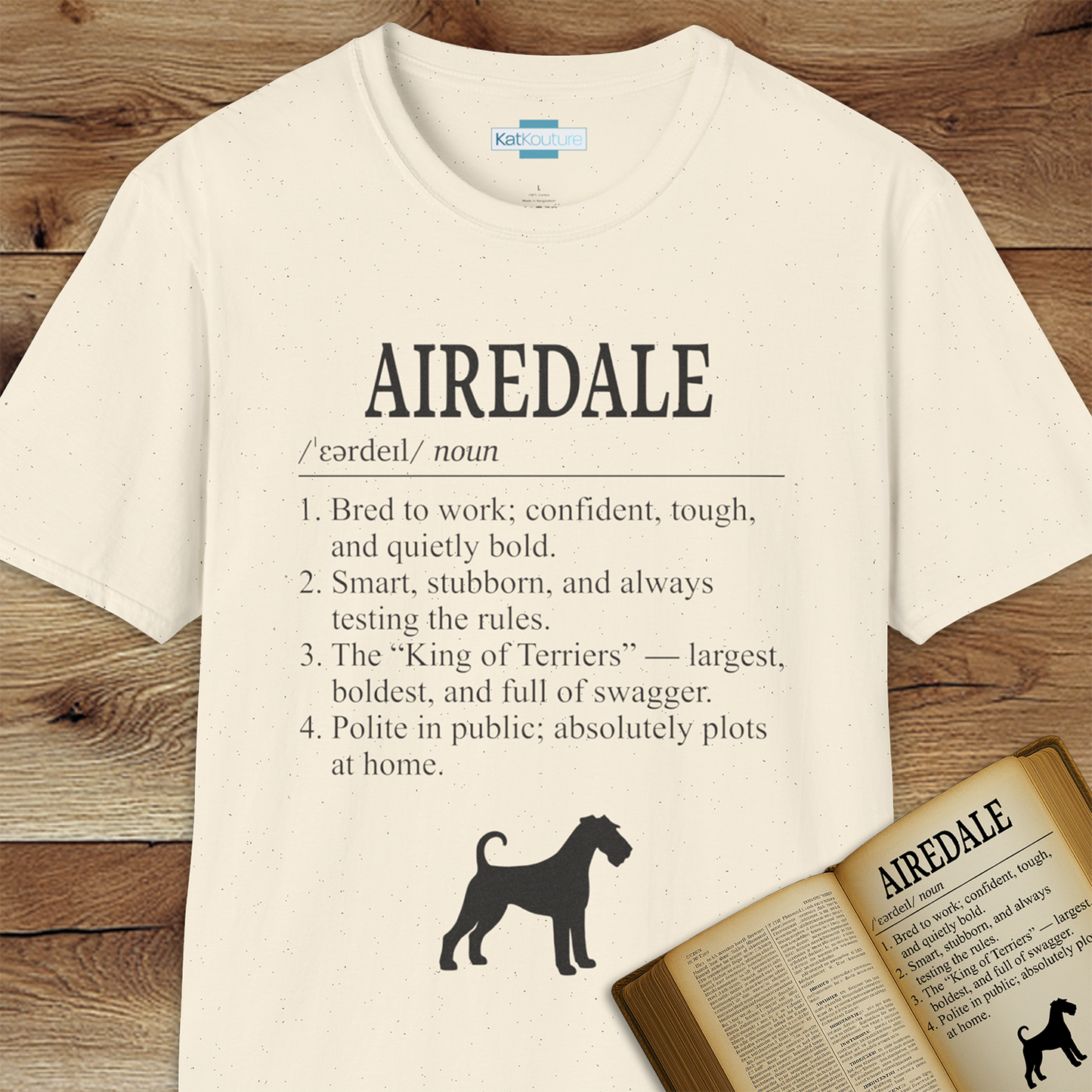 Airedale Terrier Definition T-Shirt Dictionary Dogs Collection