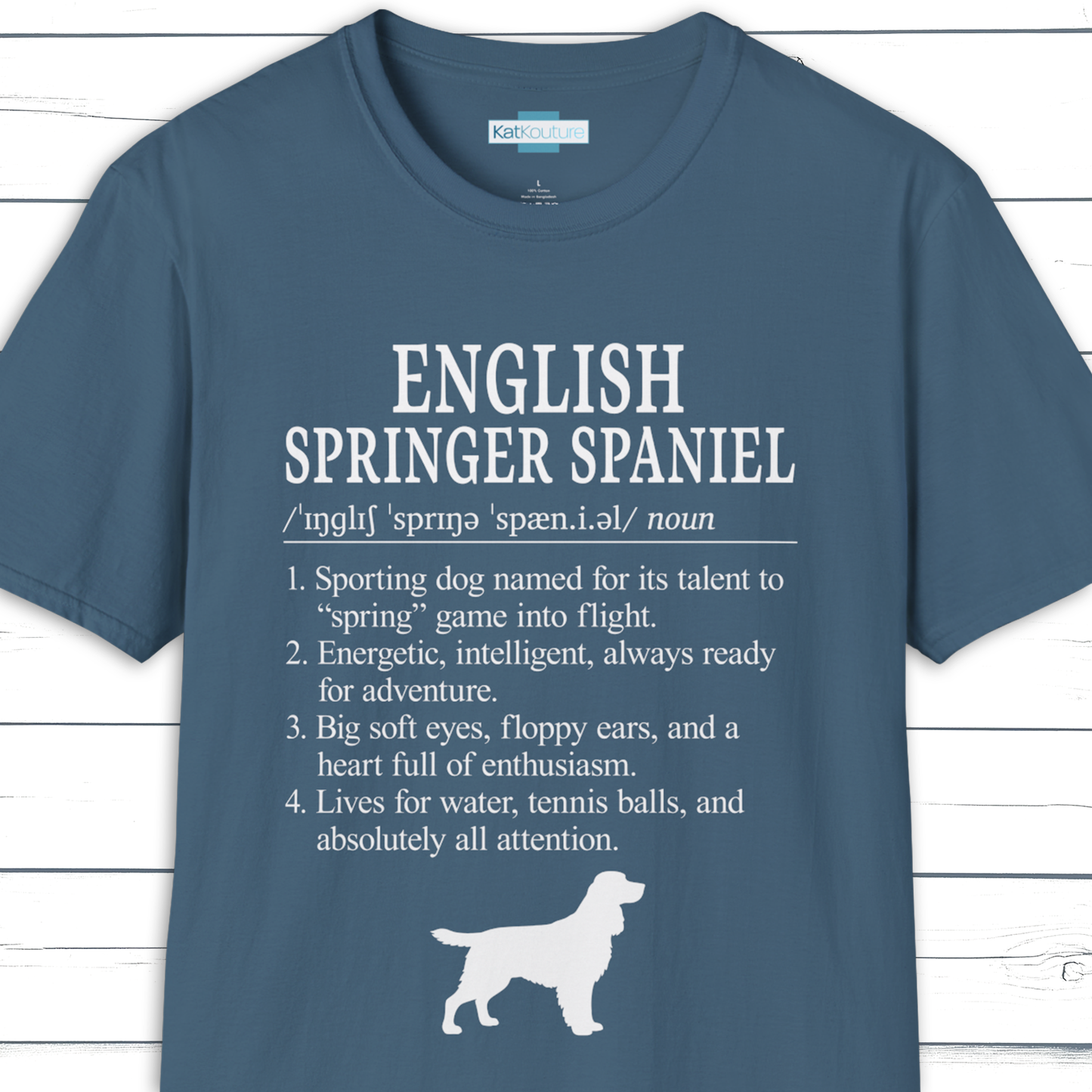 English Springer Spaniel Definition T-Shirt Dictionary Dogs Collection