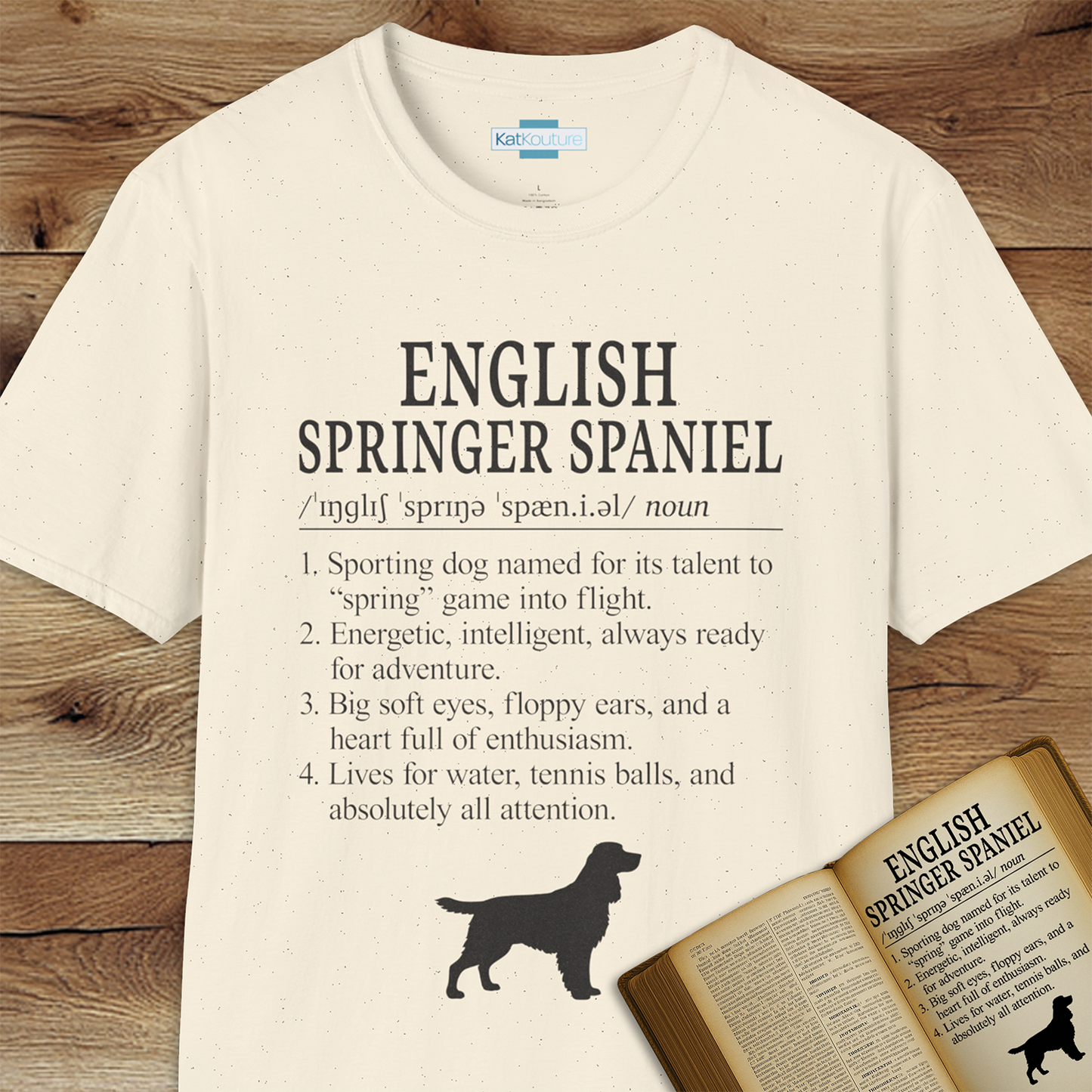 English Springer Spaniel Definition T-Shirt Dictionary Dogs Collection