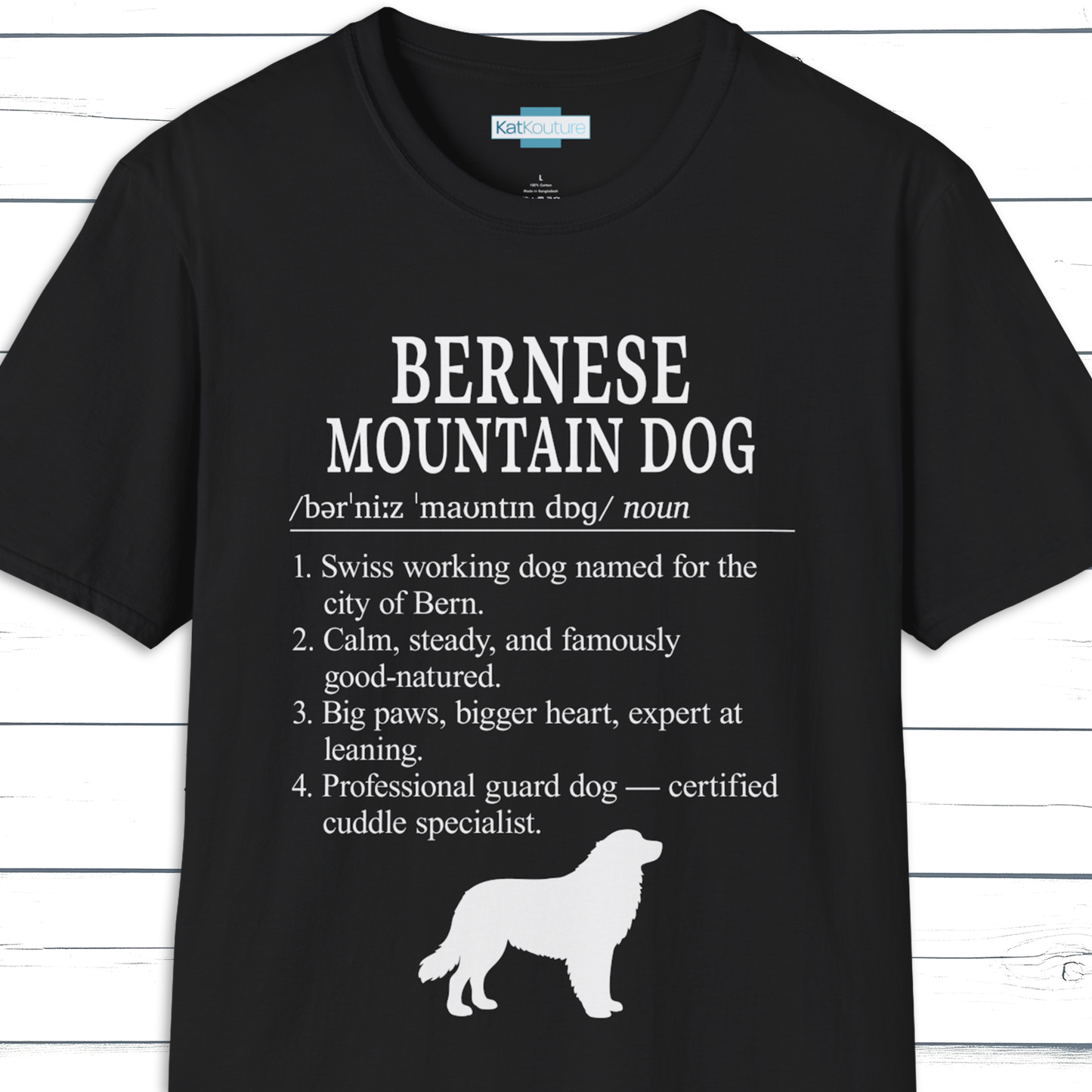 Bernese Mountain Dog Definition T-Shirt Dictionary Dogs Collection