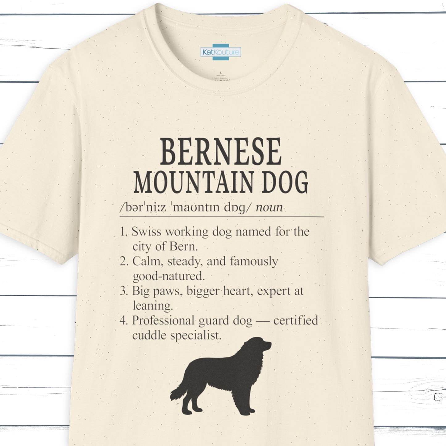 Bernese Mountain Dog Definition T-Shirt Dictionary Dogs Collection